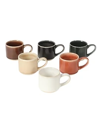Mr. Coffee Espresso Whims 6 Piece 4 Oz Reactive Glaze Espresso Cup Set