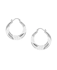 And Now This Crystal Twisted Hoop Earrings