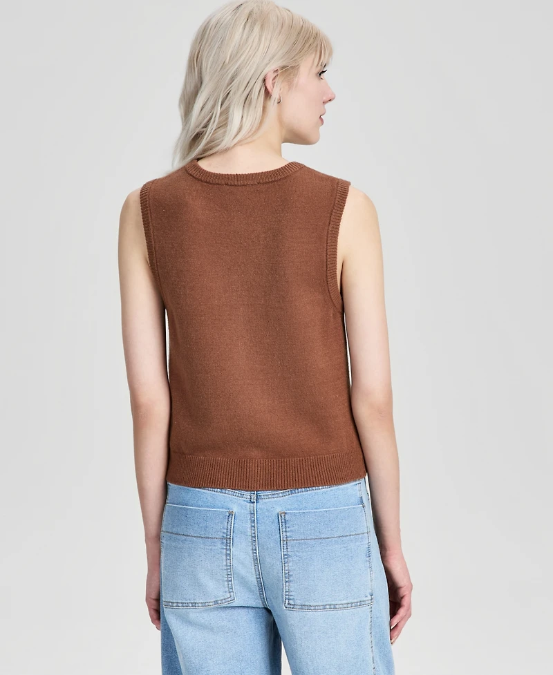And Now This Women's Button-Front Crewneck Vest, Macy's Exclusive