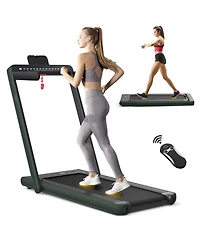 Skonyon 2-in-1 Electric Motorized Health and Fitness Folding Treadmill with Dual Display Speaker