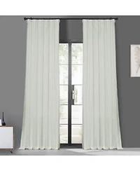 Half Price Drapes Eggshell Faux Silk Taffeta Blackout Curtain