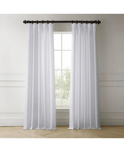 Half Price Drapes Dove White Italian Faux Linen Room Darkening Curtain