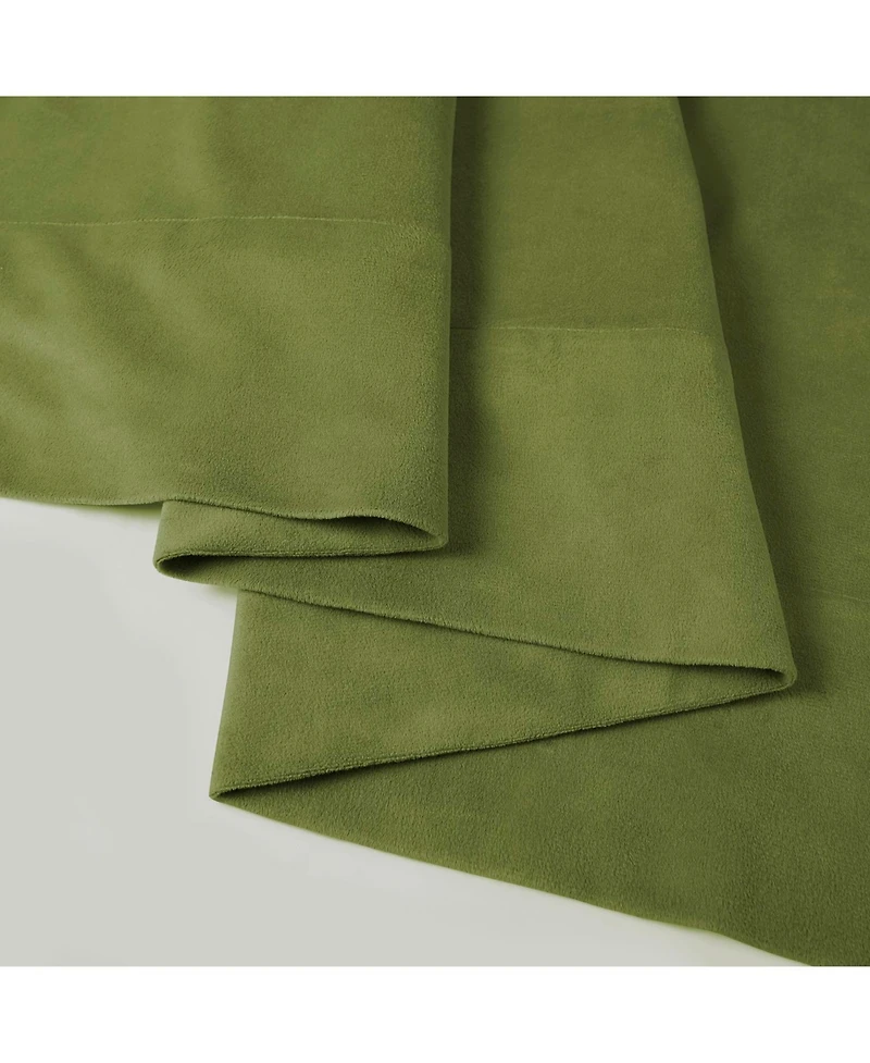 Half Price Drapes Basque Green Signature Velvet Blackout Curtain