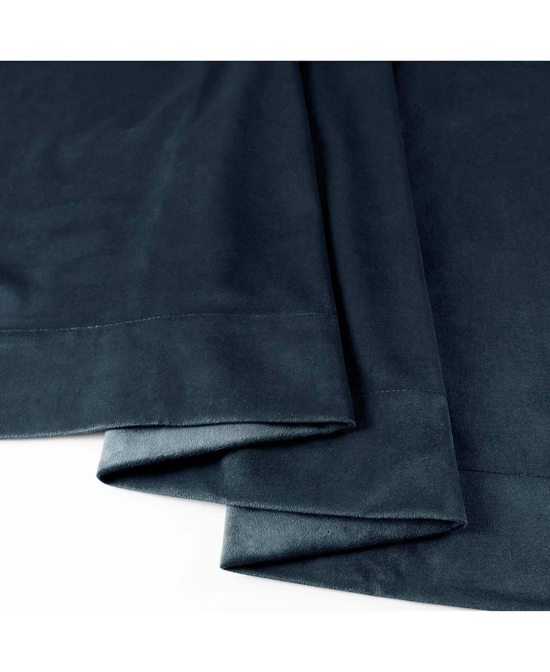Half Price Drapes Midnight Blue Signature Velvet Blackout Curtain