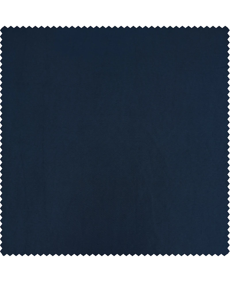 Half Price Drapes Navy Blue Faux Silk Taffeta Blackout Curtain