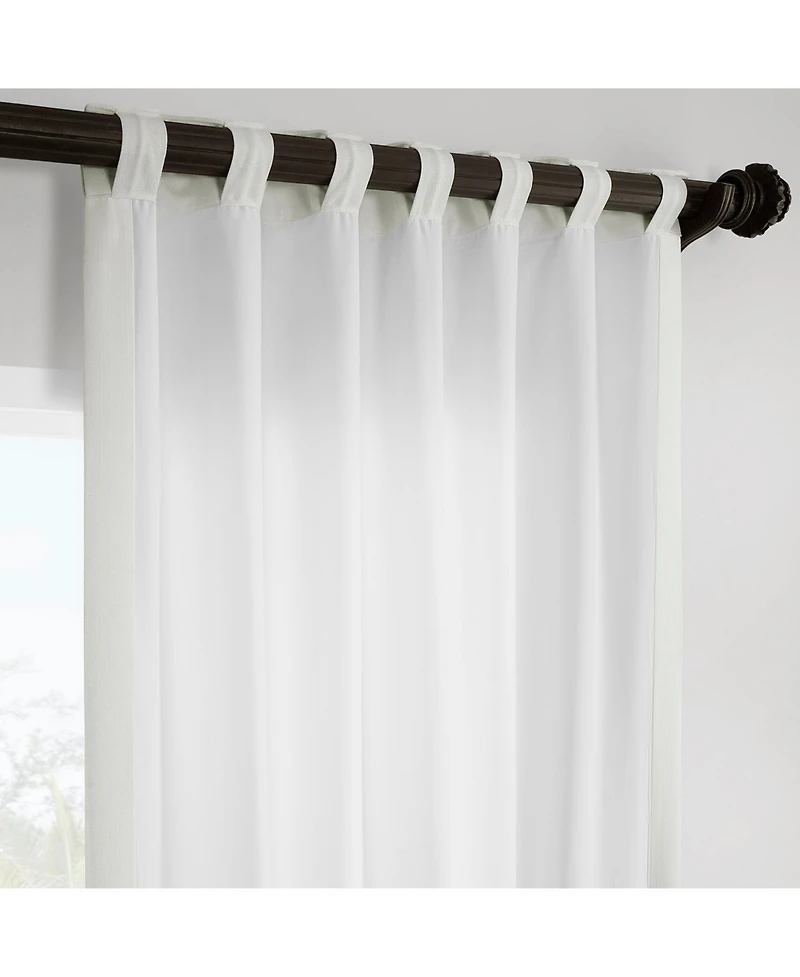 Half Price Drapes Magnolia Off White Italian Faux Linen Room Darkening Curtain