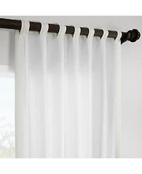 Half Price Drapes Magnolia Off White Italian Faux Linen Room Darkening Curtain