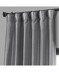Half Price Drapes Platinum Faux Silk Taffeta Blackout Curtain