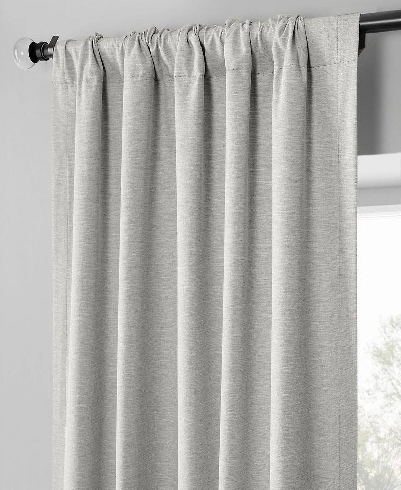 Half Price Drapes Boho Chic Faux Linen Blackout Curtain Pair (2 Panels