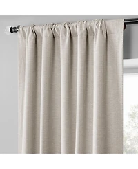 Half Price Drapes Boho Chic Faux Linen Blackout Curtain Pair (2 Panels