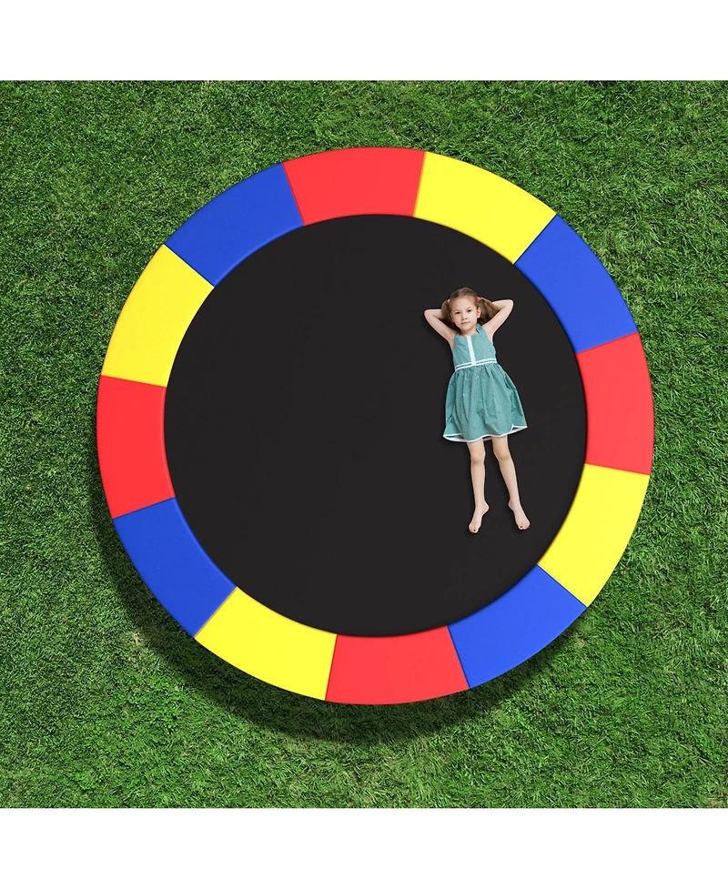 Skonyon 8 Ft Trampoline Pad Replacement Safety Pad with Fixing Straps (Multicolor)