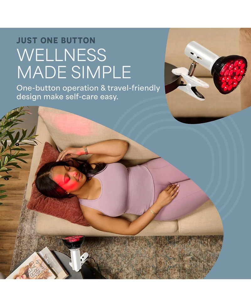LifePro InfraGlow Nir & Red Light Therapy Lamp with 18 LEDs – Infrared Therapy for Pain Relief, Skin Wellness, and Recovery