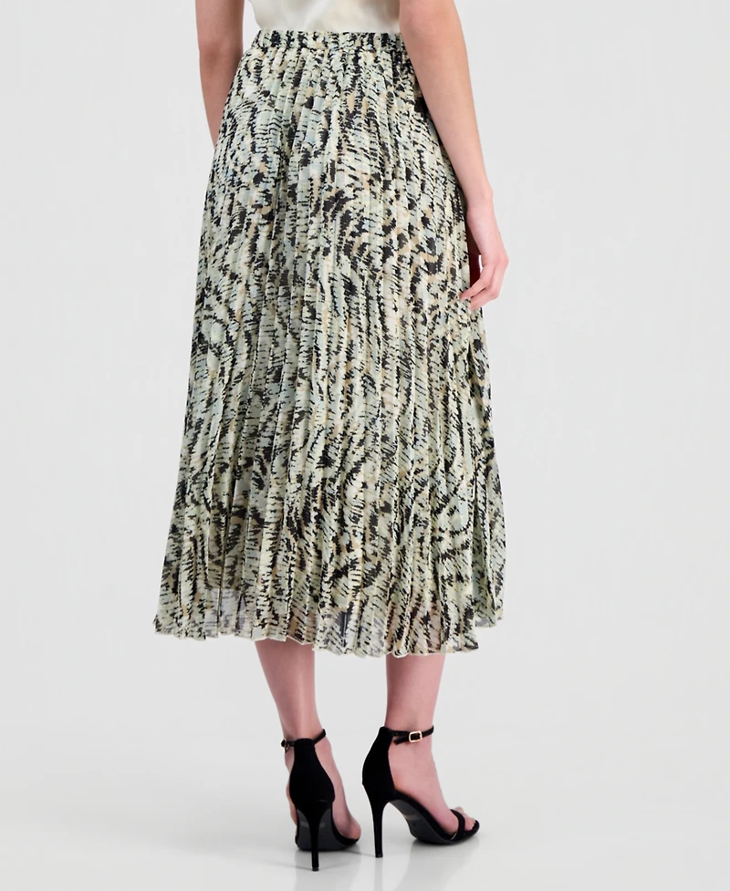 Anne Klein Women's Belted Pleated Midi Skirt
