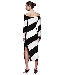 Avec Les Filles Women's Off-The-Shoulder Midi Sweater Dress