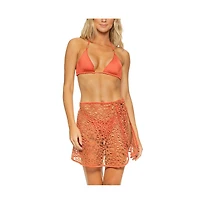 Guria Beachwear Women's Sea Strings Macrame Mini Skirt Cover-up