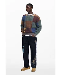Desigual Men's Thick patchwork sweater