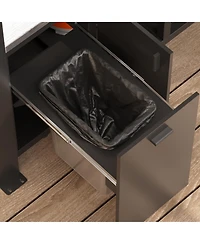 Homsee 8x5 Ft Galvanized Steel Frame Stainless Steel Tabletop Cedar Roof Outdoor Bar