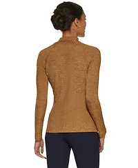 Dkny Petite Long-Sleeve Tie Neck Blouse