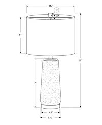 Monarch Specialties Lighting 29" Plastic Table Lamp