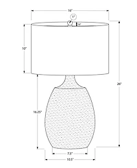Monarch Specialties Lighting 26" Plastic Table Lamp