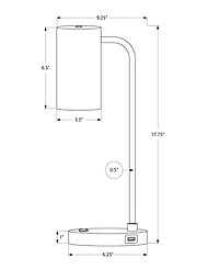Monarch Specialties Lighting 18" Metal Table Lamp