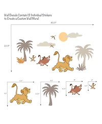 Lambs & Ivy Disney Baby Lion King Safari Mural-Like Wall Decals/Stickers