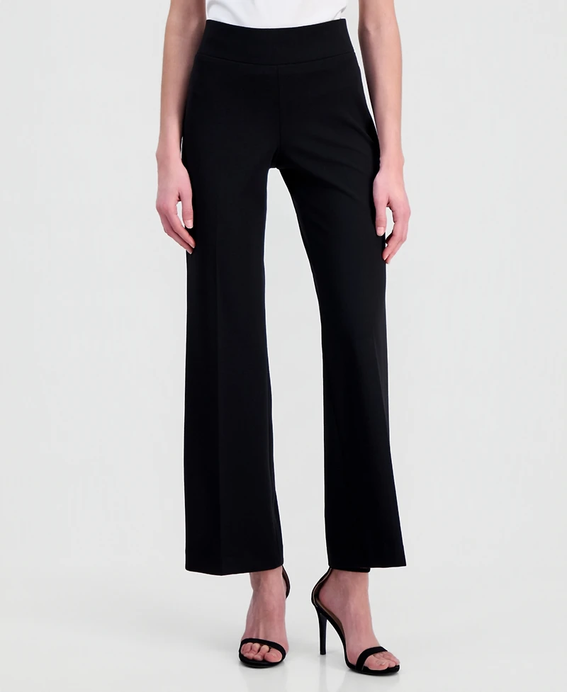 Anne Klein Women's High-Rise Wide-Leg Pull On Pants