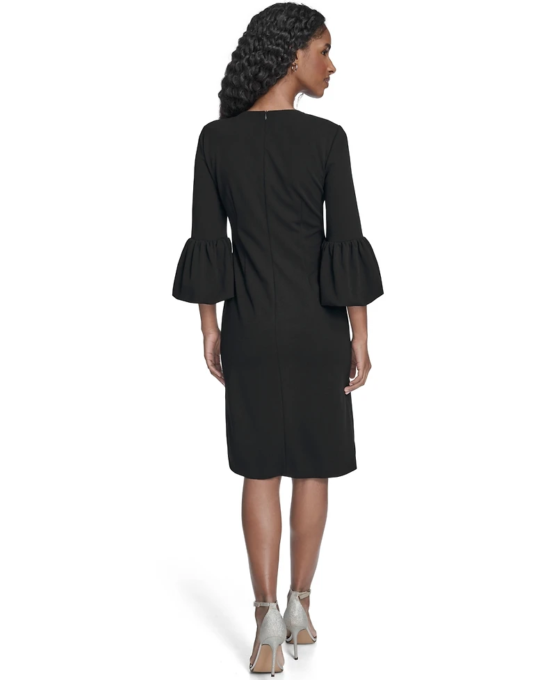 Jessica Howard Women's Bubble-Sleeve Sheath Dress