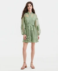 Seni & Cade Juniors' Jacquard Mesh Dress