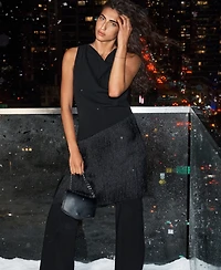 Dkny Women's Cowl Neck High-Low Tiered A-line Dress