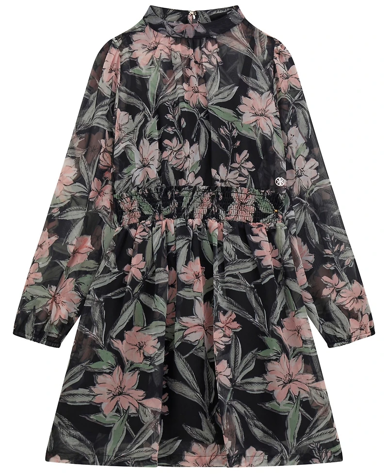 Guess Girls 7-16 Long-Sleeve Printed Dress