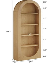 Tribesigns 70.9-Inch Tall Arched Shoe Rack, 5-Tier Open Shoe Cabinet, Shoes Storage Organizer
