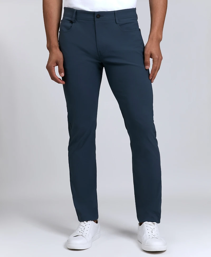 Kennth Cole Men's Slim-Tapered Fit Stretch Tech Pants