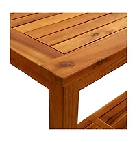 vidaXL Patio Console Table 43.3"x15.7"x29.5" Solid Acacia Wood