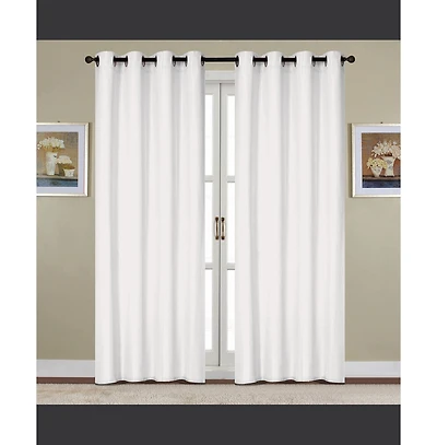 Rt Designers Collection Kennedy Grommet Curtain Panel 54" x White