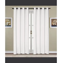 Rt Designers Collection Kennedy Grommet Curtain Panel 54" x White