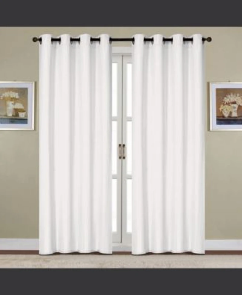 Rt Designers Collection Kennedy Grommet Curtain Panel 54 X22 X White