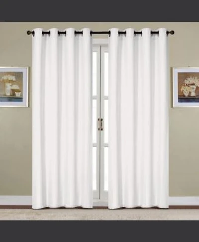 Rt Designers Collection Kennedy Grommet Curtain Panel 54 X22 X White