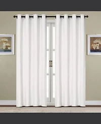 Rt Designers Collection Kennedy Grommet Curtain Panel 54 X22 X White