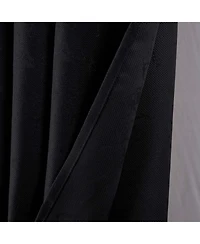 Rt Designer Collection Cosmo Shimmer Jacquard Grommet Curtain Panel 54" x 84" Black