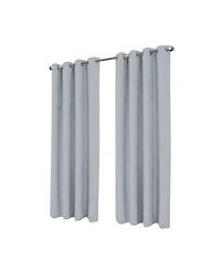 Rt Designer Collection Cassi Shimmer Jacquard Grommet Curtain Panel 54" x 90" Grey
