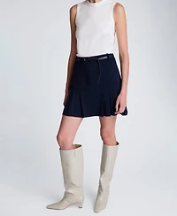 Kenneth Cole Women's Pleated A-Line Mini Skirt