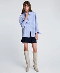 Kenneth Cole Women's Striped Button-Down Shirt