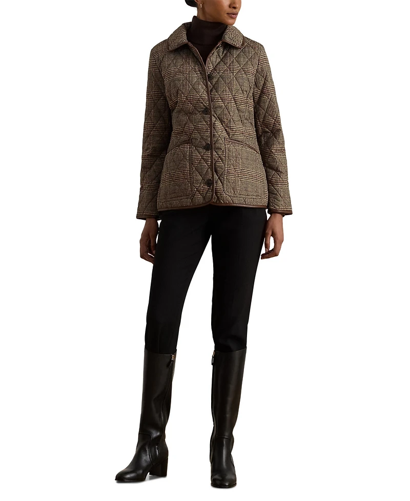Lauren Ralph Women's Button-Front Quilted Coat
