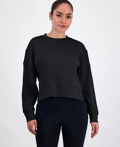 I.n.c. International Concepts Petite Crew Neck Long-Sleeve Sweatshirt, Macy's Exclusive