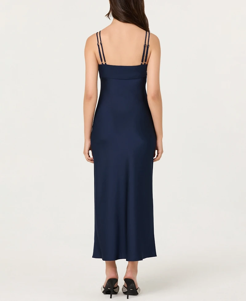 Astr the Label Women's Nevaeh Sweetheart Neck Midi Dress