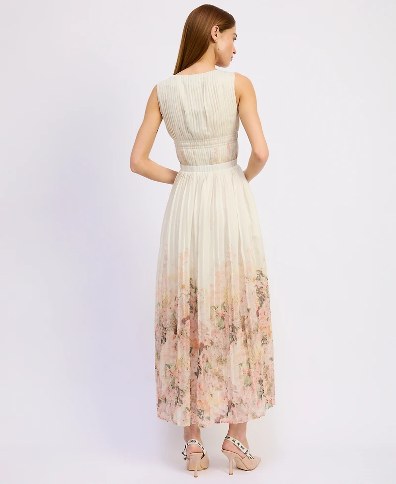 En Saison Women's Charlotte V-Neck Sleeveless A-Line Maxi Dress