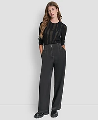 Dkny Women's Top Stitch Glazed Dressing Trousers