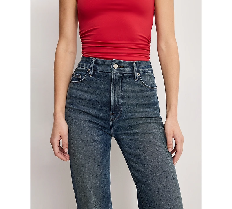 Good American Women's Straight Fit Jeans