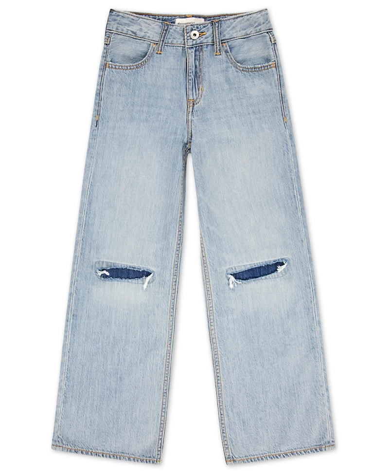 abercrombie kids Girls High-Rise Ultra Wide Leg Jeans